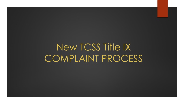 new tcss title ix complaint process n.w