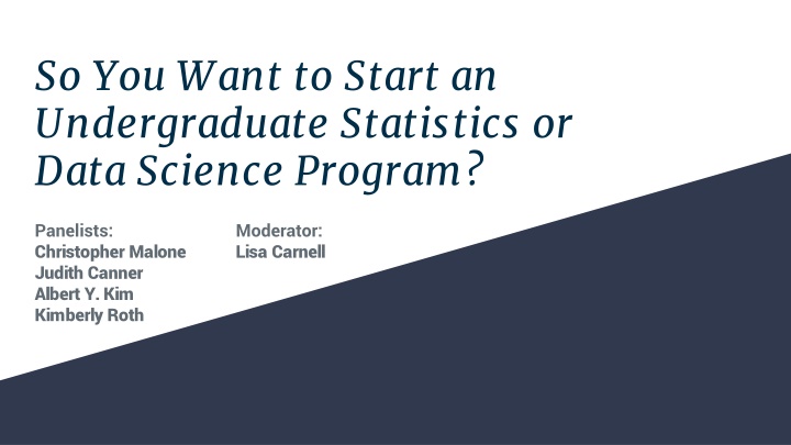 so you want to start an undergraduate statistics n.w