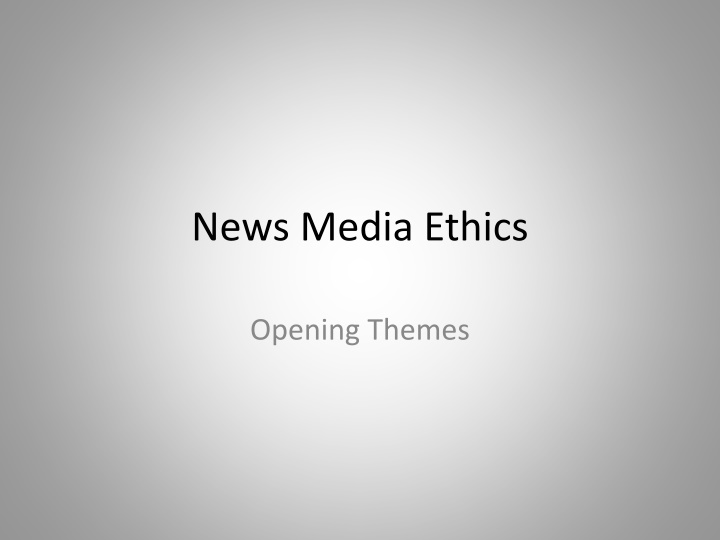 news media ethics n.w