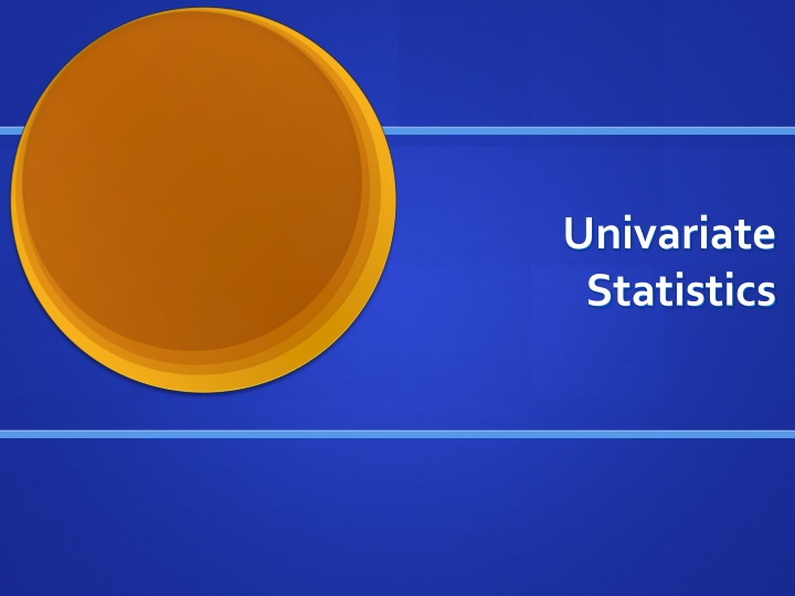 univariate statistics n.w