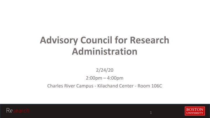 advisory council for research administration n.w