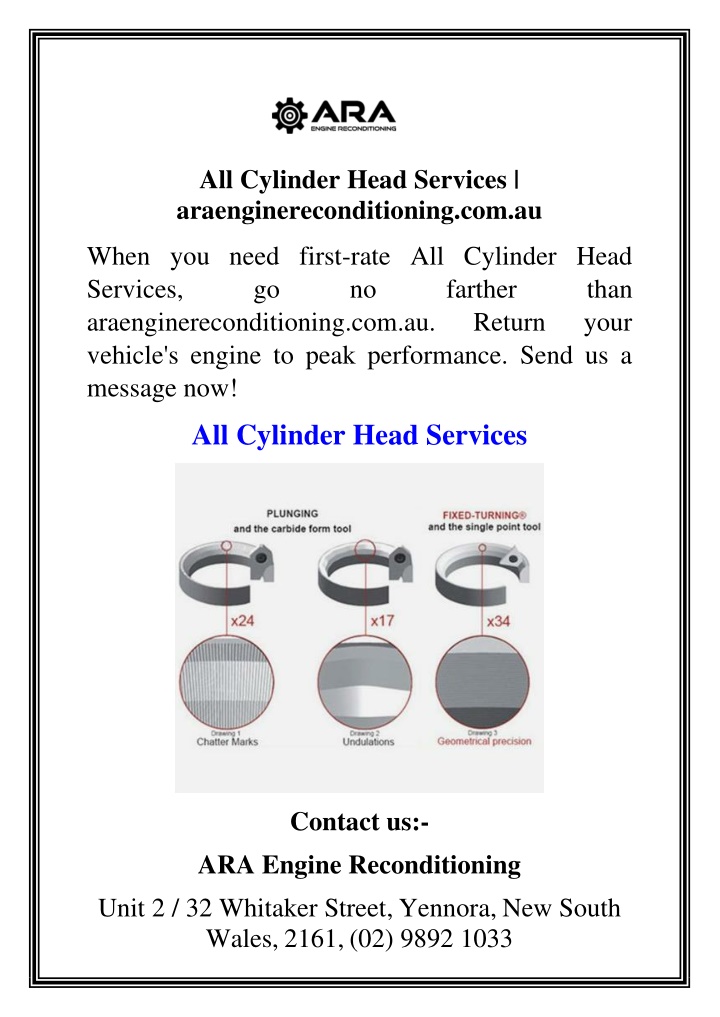 all cylinder head services n.w