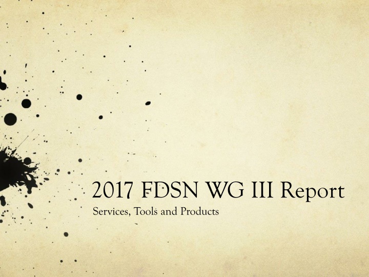 2017 fdsn wg iii report services tools n.w