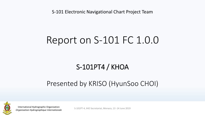 s 101 electronic navigational chart project team n.w