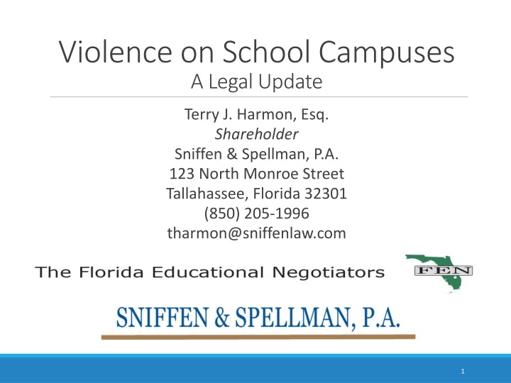 violence on school campuses a legal update n.w