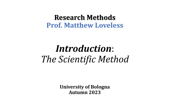 research methods prof matthew loveless n.w