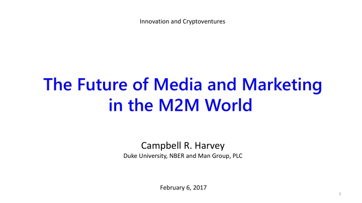 innovation and cryptoventures n.w