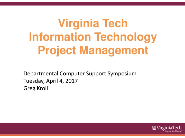 virginia tech information technology project n.w