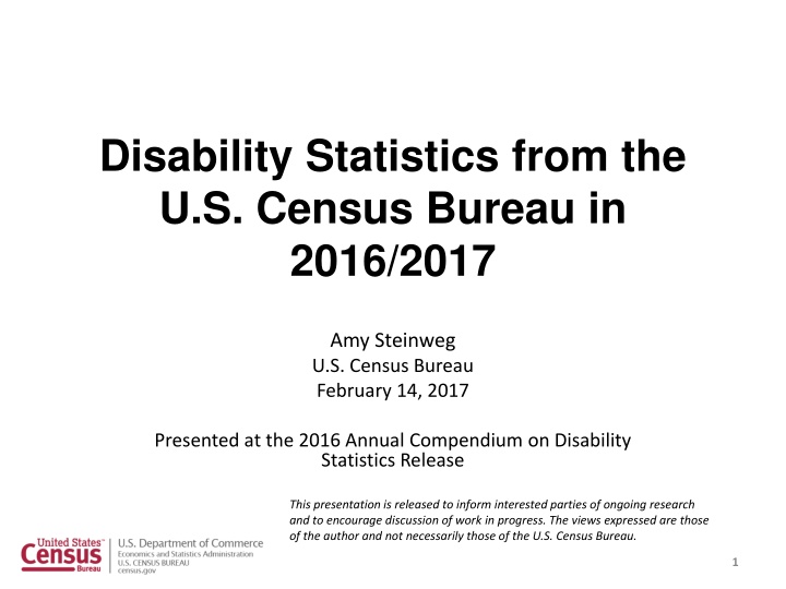 disability statistics from the u s census bureau n.w