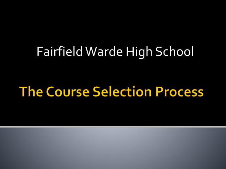 Comprehensive Program of Studies for Graduation Requirements and Course Selection