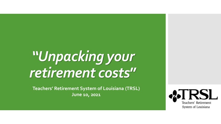 unpacking your retirement costs n.w