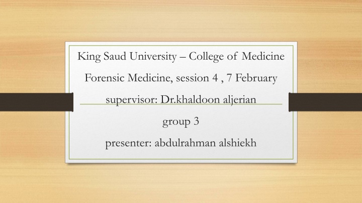 king saud university college of medicine n.w