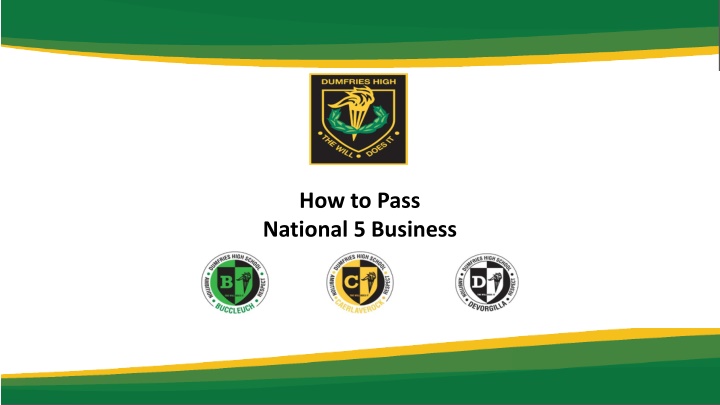 how to pass national 5 business n.w