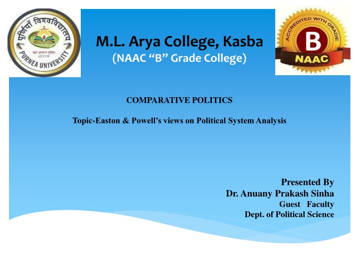 m l arya college kasba naac b grade college n.w