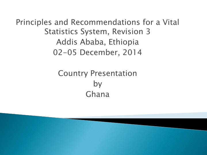 principles and recommendations for a vital n.w