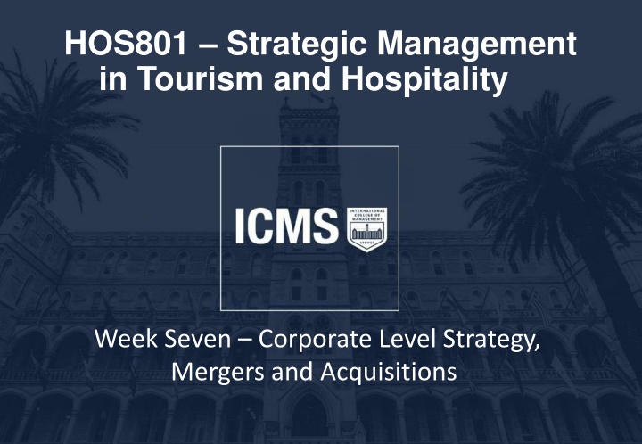 Corporate Level Strategy in Tourism and Hospitality