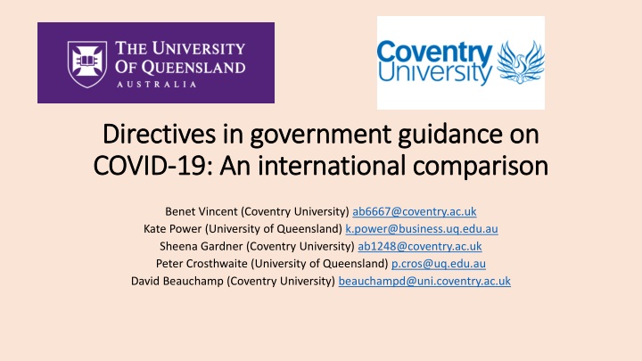 directives in government guidance on directives n.w