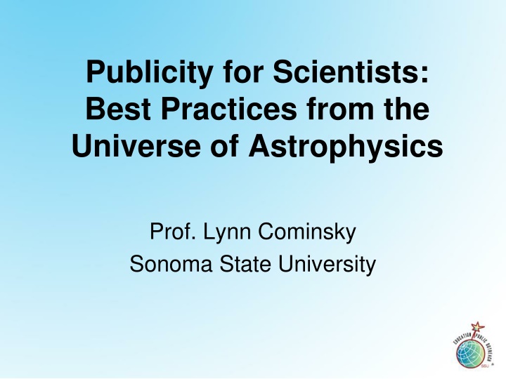 publicity for scientists best practices from n.w