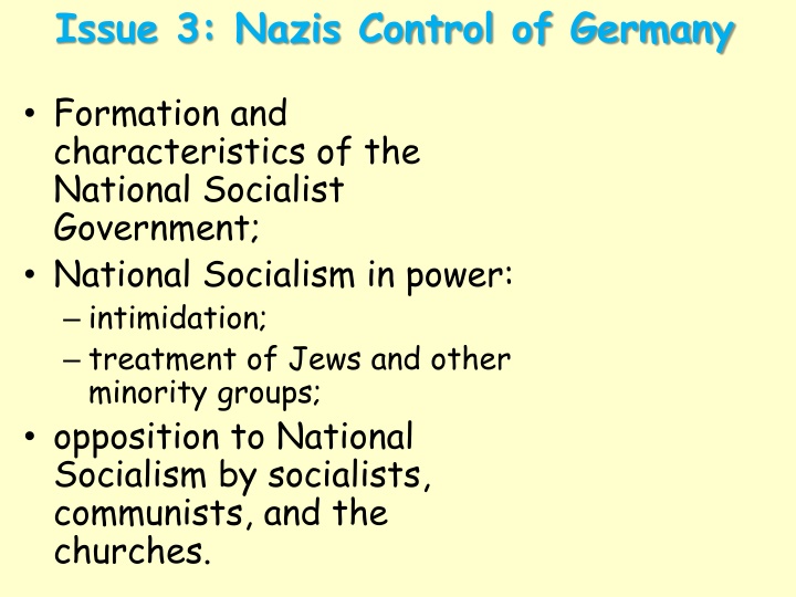 issue 3 nazis control of germany n.w