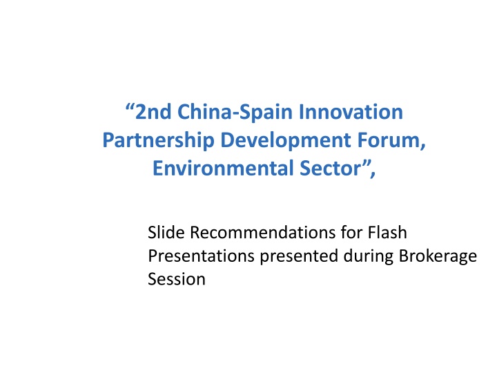 2nd china spain innovation partnership n.w