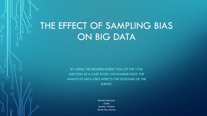 the effect of sampling bias on big data n.w