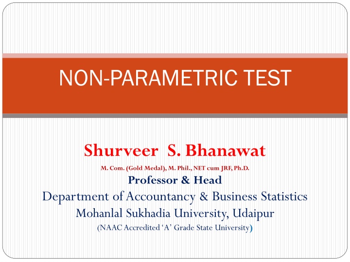 non parametric test n.w