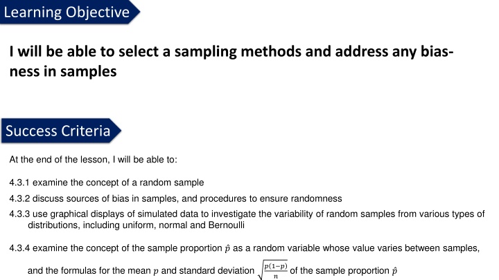 learning objective n.w