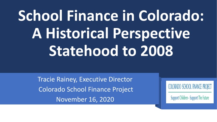 school finance in colorado a historical n.w