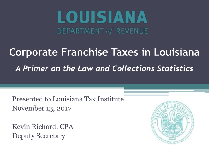 corporate franchise taxes in louisiana n.w