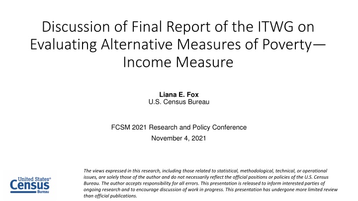 discussion of final report of the itwg n.w