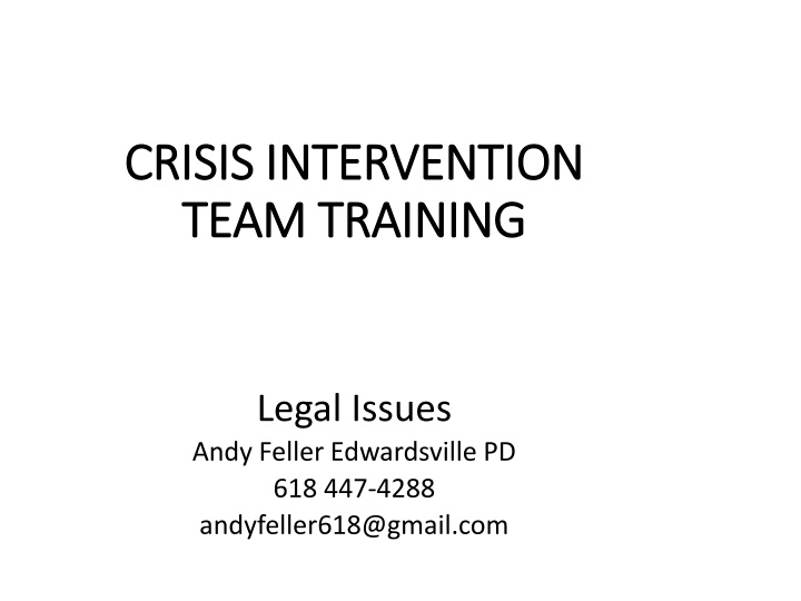 crisis intervention crisis intervention team n.w