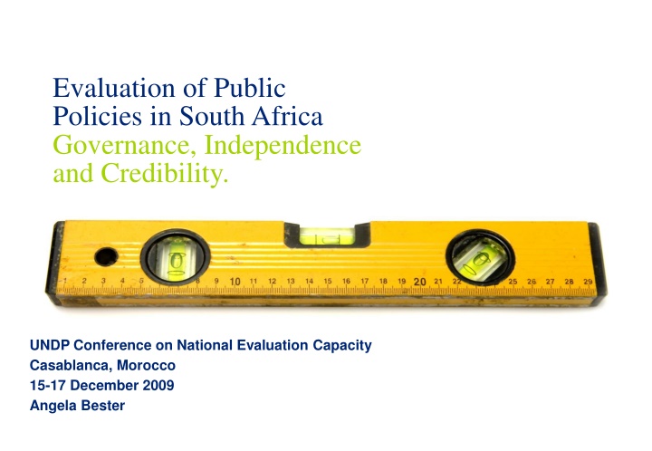 evaluation of public policies in south africa n.w