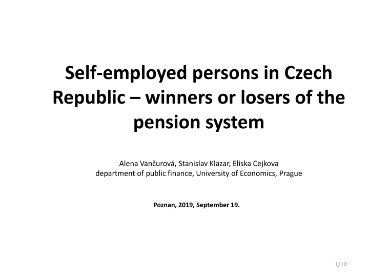 self employed persons in czech republic winners n.w
