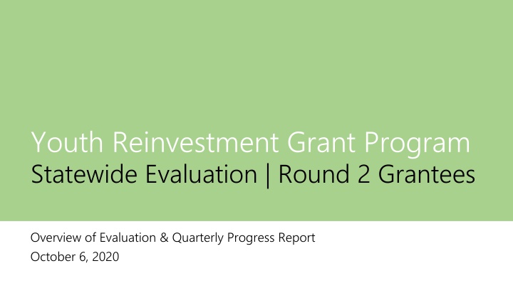 youth reinvestment grant program statewide n.w