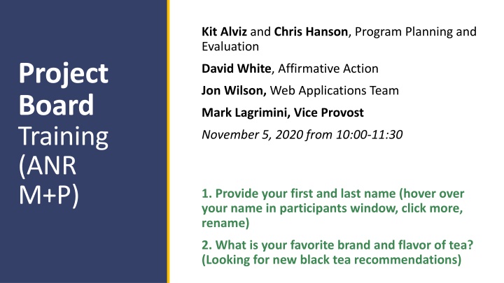 kit alviz and chris hanson program planning n.w