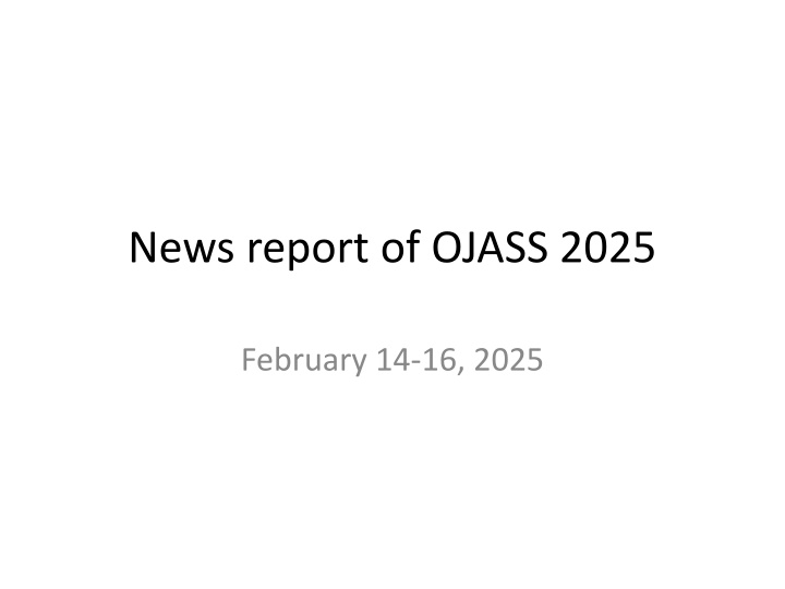 news report of ojass 2025 n.w