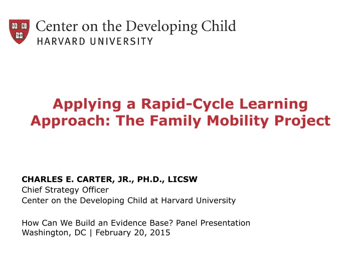 applying a rapid cycle learning approach n.w