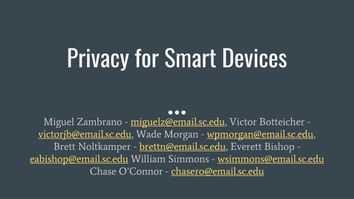 privacy for smart devices n.w