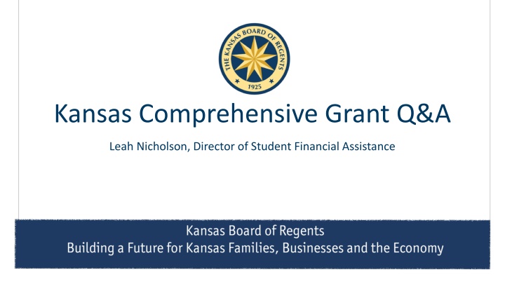 Kansas Comprehensive Grant Allocation