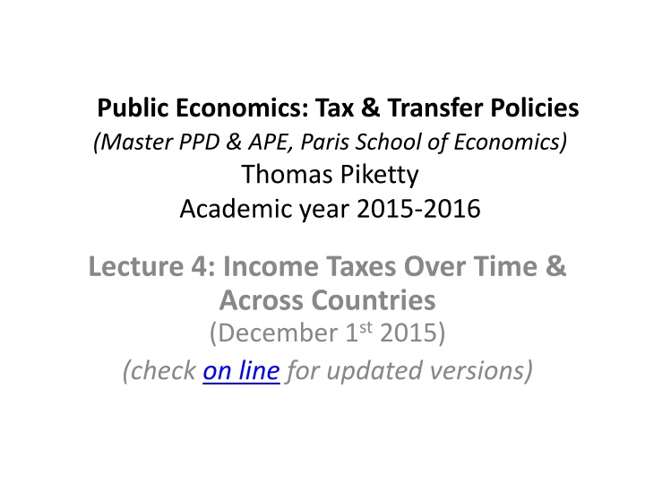 public economics tax transfer policies master n.w