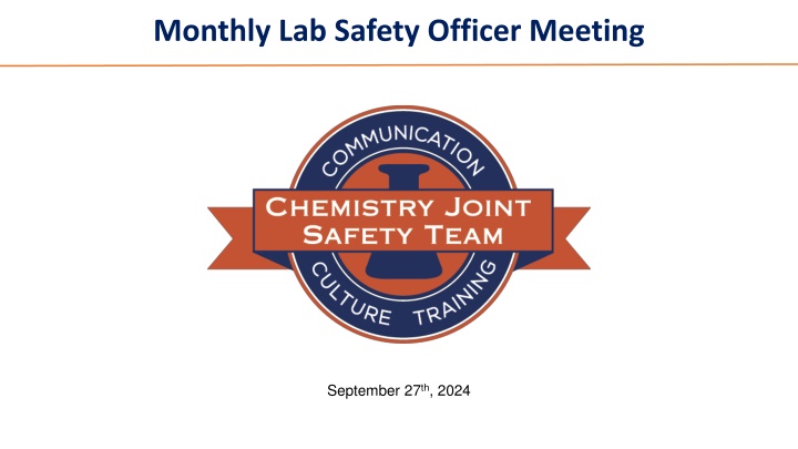 monthly lab safety officer meeting n.w