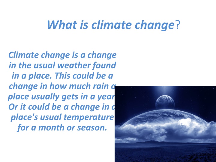 what is climate change n.w