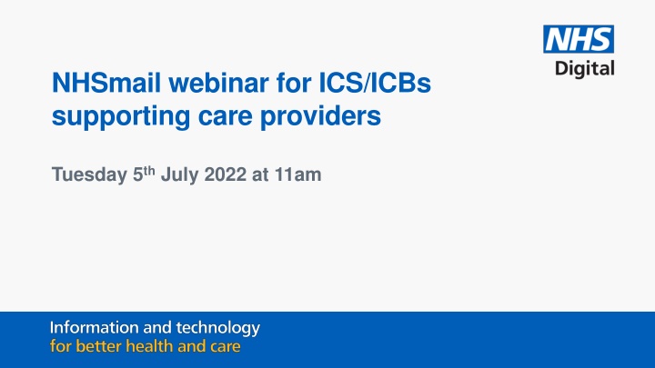 nhsmail webinar for ics icbs supporting care n.w