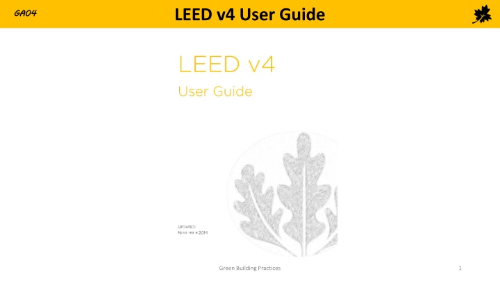 leed v4 user guide n.w