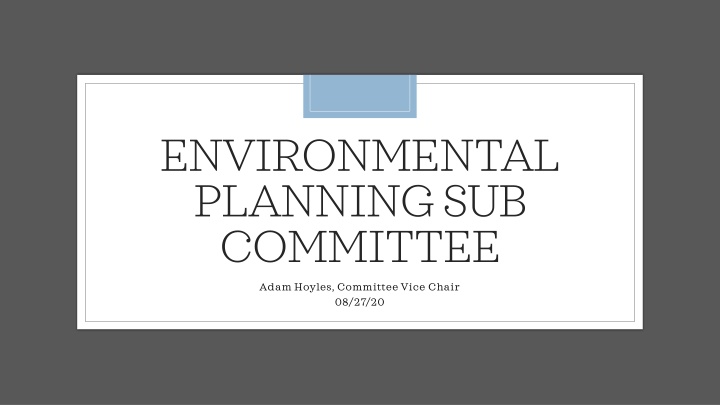 environmental planning sub committee n.w