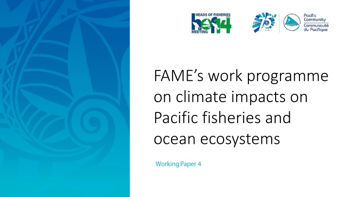 fame s work programme on climate impacts n.w