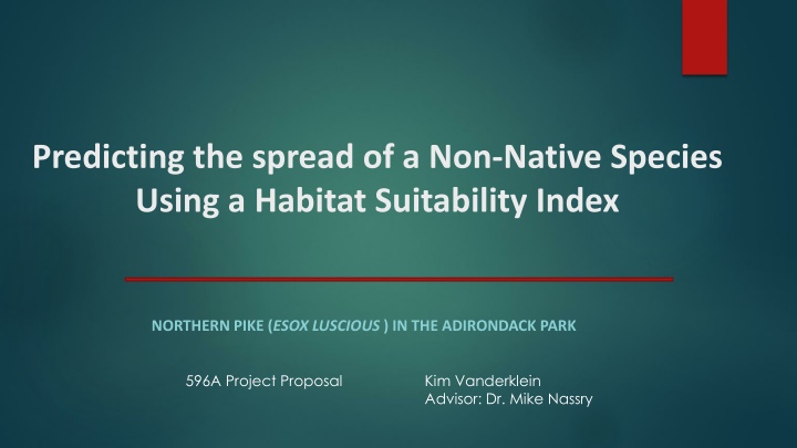 predicting the spread of a non native species n.w