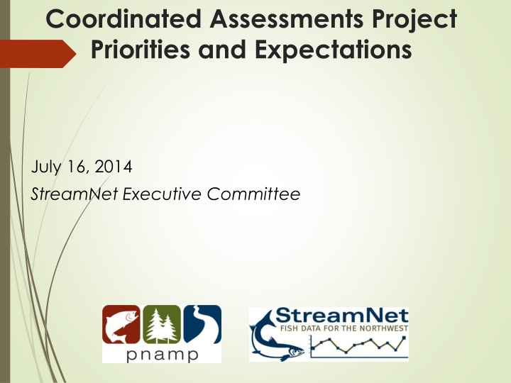 Coordinated Assessments Project Priorities & Expectations