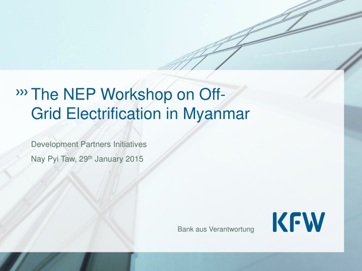 the nep workshop on off grid electrification n.w
