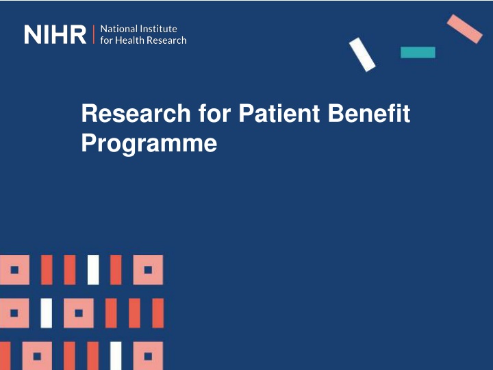 research for patient benefit programme n.w